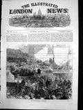 Antique Old Print Mr Bright Speaking Birmingham President Board Trade 1870 19th