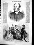 Antique Print Rev Jf Mackarness Bishop Oxford Paris Fashions New Year 1870 19th