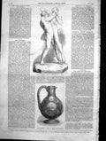 Old Print Royal Academy Prize Sculpture Jug Presented Kings Own Reg 1870 19th