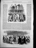 Old Print Navvies For Crimea Address Onboard Hesperus Carrying Kits 1855 19th