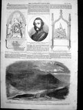 Antique Old Print Grave Col George Carpenter Inkerman Major H Thompson 1856