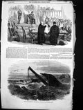 Antique Print Last Wreck Charlotte Cape Coast Earl Elgin Assent Bills 1855 19th