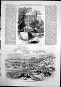 Antique Old Print Steeplechase Punchestown Races House Daniel Maclise 1870 19th