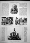 Antique Print Bulgarian Infantry Plevna Field Marshal Lord Strathnairn 1885