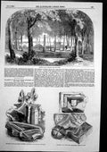 Antique Print Hamlets Grave Elsinore Fragments Black Friars Monastery 1856 19th