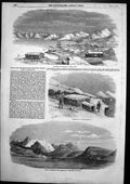 Antique Old Print Mining Minerals Greenland Lead Mine Fiord Kanggerlic 1856