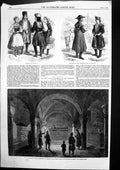 Old Print Vaults Cathedral Cracow Burial Kosciusko Peasants Podolia 1863 19th