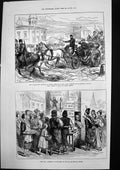 Old Print Duke Nicholas Russia Villa Antachi Galatz Crowd Bucharest 1877 19th