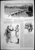Antique Print Geneva Tramp Abroad Again Officer Refusing Entry Dinner 1891 19th