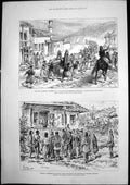 Antique Old Print Gen Zimmermann Bulgarians Turkish Children Erzeroum 1877 19th