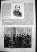 Old Print Crisis Turkey Compliment Grand Vizier General Changarnier 1877 19th