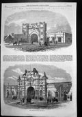 Original Old Antique Print Antwerp Porte De Turnhout Porte De Malines 1866 19th