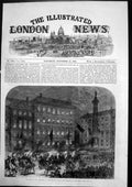 Original Old Antique Print Body King Belgians Taken Brussels Torchlight 1865