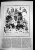 Old Print French Siege Paris Military Types Artillerie Tambour Major 1871 19th