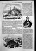 Old Print Opening Valparaiso Santiago Railway Don Manuel Mont Chili 1856 19th