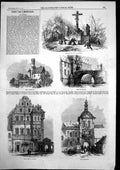 Old Antique Print Bamberg Bishops Palace Rathhaus Altenberg Bridge 1866 19th