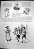 Antique Print George Sylvester Surgeon Life San Remo Milkman Shepherd 1888 19th