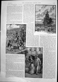 Antique Print Monument La Perouse Botany Bay Australians Past Present 1888 19th