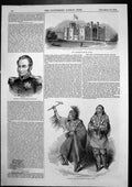 Antique Print Jockosot N American Indian Chief Government House Sydney 1843