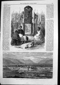 Antique Old Print Fight Maories Tutaekuri Maori Fort Maketu New Zealand 1867