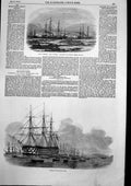 Old Funeral Baltic Fleet Hms Amphion Cruiser Russian Vessels Riga1854 Victorian