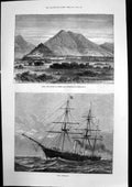 Old Antique Print Hms Cormorant Cabul Capital Shere Alis Afghanistan 1878 19th