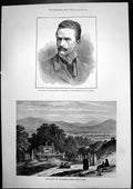 Antique Print Emperor Babers Tomb Cabul William Jenkyns Secretary Envoy1879