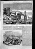 Original Old Antique Print View Ganges Mount Aboo Scene Mutiny 1857 Victorian