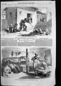 Antique Old Print Subalterns Before Delhi Tragic Adventure Subseemunder 1857