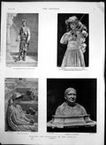 Old Antique Print Rao Cutch Portrait My Mother Child Playing Violin 1888 19th