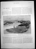 Antique Old Print Nile Expedition Camp 15Th Soudanese Battalion Arussa 1896