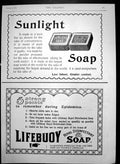 Original Old Antique Print Advert Sunlight Soap Lifebuoy Disinfectant Soap 1895