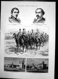 Original Old Antique Print Balmoral Castle Osbourne House Leop1 Ernestii 1880
