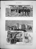 Old Antique Print Sultan Hms Euryalus 99Th Birthday Moses Montefiore 1883