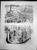 Old Antique Print Return Queen Natalie Servia Royal Wedding Athens 1889 19th