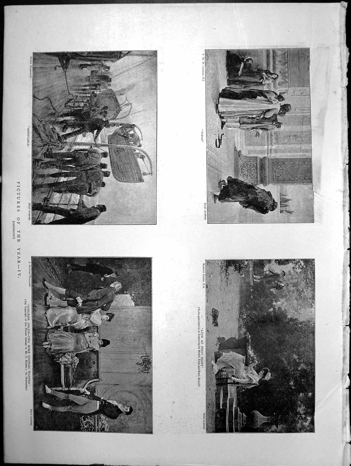 Antique Print Pictures The Year Judas Love At First Sight Assistance Royal