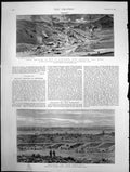 Old Print Preparing The New Wimbledon Great Eruption Mud Asia Minor 1889 19th