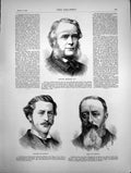 Antique Old Print Portraits Captain Egerton Marquis Huntly Earl Fingall 1870