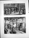 Antique Print Grape Harvest Italy Civil War Spain Siers Leaving Madrid 1873