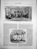 Antique Old Print Prince Pierre Bonaparte'S Residence Scene The Outrage 1870