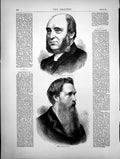Old Antique Print New Bishop St Asaph Vicat Cole Portraits Sketches 1870 19th