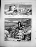 Antique Old Print Experiments With Gun-Cotton Near Hastings Explosion 1872 19th