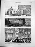 Antique Print Royal Swedish Marriage Reception Prince Sweden & Norway 1882 19th