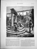 Antique Old Print Carthusian Convent At Rome Catholic Art And Industry 1870