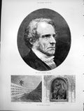 Old Print Massacre Havana San Lazzaro Tomb Castanon Maurice Portrait 1872 19th