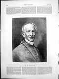 Old Antique Print Portrait The New Pope Leo Xiii Sketch Vatican Rome 1878 19th