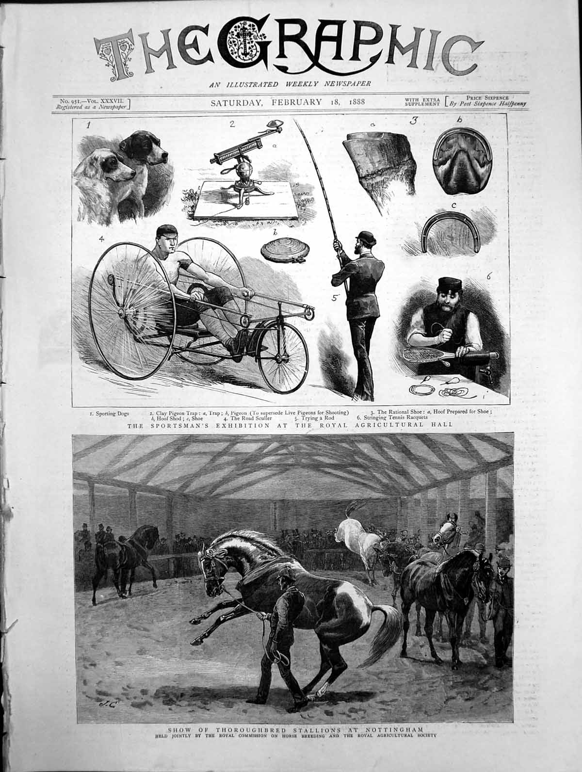 Old Sportmans Exhibition Royal Agricultural Hall Stallions Show 1888 Victorian