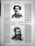 Old Antique Print Portraits William Brough And Don Henri De Bourbon 1870 19th