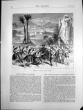 Antique Old Print Castle Steel At Covent Garden Pantomime London Sketch 1870