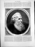 Antique Old Print Portrait Josiah Mason Esq Birmingham Philanthropist 1872 19th